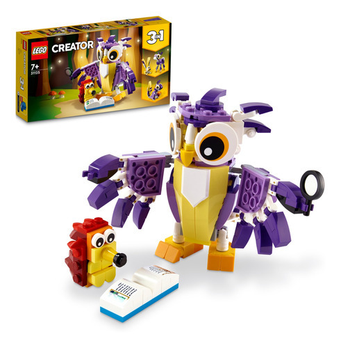 Set De Construccion Lego Creator 3en1 Criaturas Fantásticas Del Bosque 31125 175 Piezas En Caja.