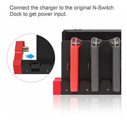 Base De Carga Para Controladores Compatible Nintendo Switch