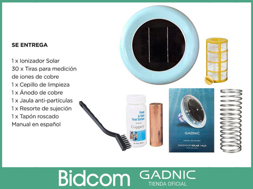 Imagen 8 de 10 de Ionizador Solar Pileta Gadnic Boya Anti Sarro Y Bacterias