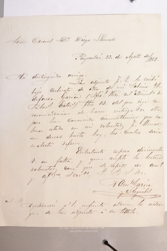 Carta Original Año 1858 Al Coronel Diego Lamas Hay Otras