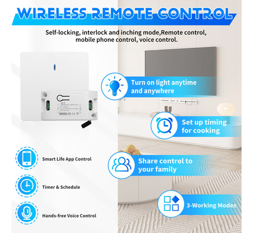 Control De Iluminación Inalámbrico Smart Light 433mhz