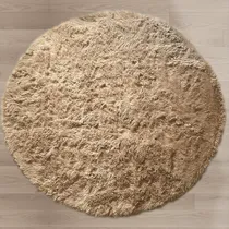 Comprar Alfombra Redonda 140 Cm Peluda Suave Nórdica Pelo Largo 140 Cm 140 Cm Nórdico Marrón Claro