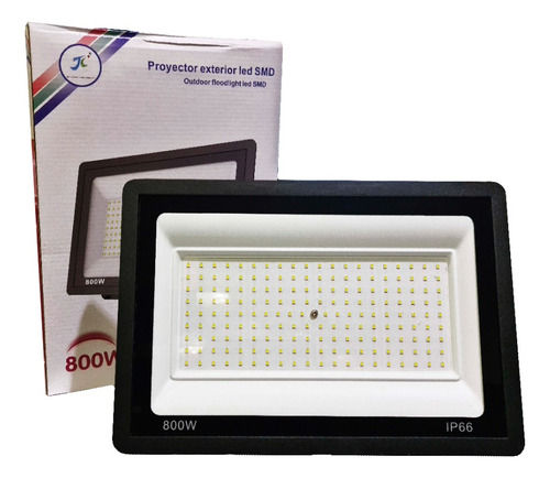 Foco Proyector Plano Led Reflector Multiled 800w Exterior