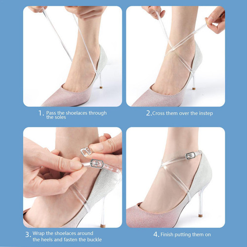 Cordones Elásticos Para Zapatos Correas Transparentes Para T