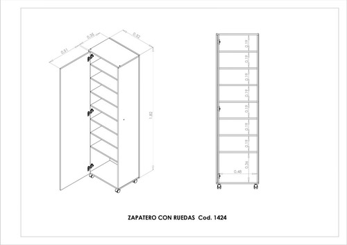 Imagen 3 de 10 de Zapateros Botinero Con Estantes Multiuso 1 Puerta Y Espejo+