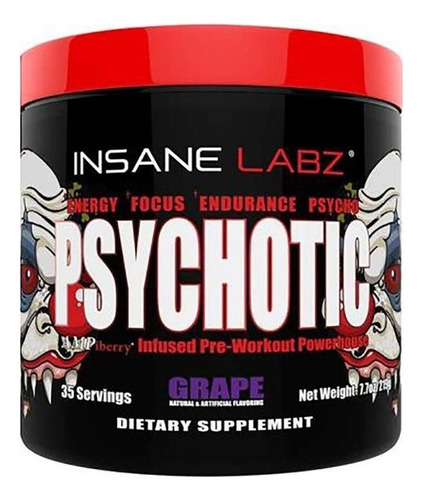 Pre Entreno Psychotic Oxido Nítrico Insane Labz 35 Serv L