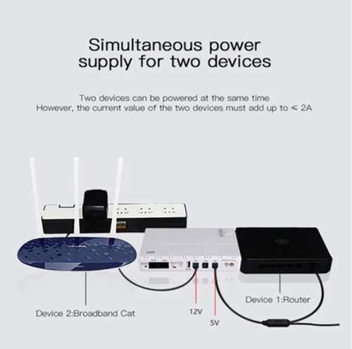 Mini Ups Para Modem Wifi Internet Poe Usb 10400 Mah