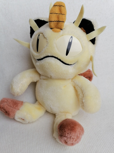 Peluche Original Pokemon Meowth Vintage 1998 Creatures 25cm.