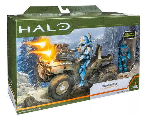 Set Vehiculo Halo Infinite Gungoose + Figura Spartan Celox 