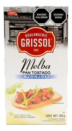 Pan Tostado Grissol Dare Melba Con AjonjolĂ 200 G