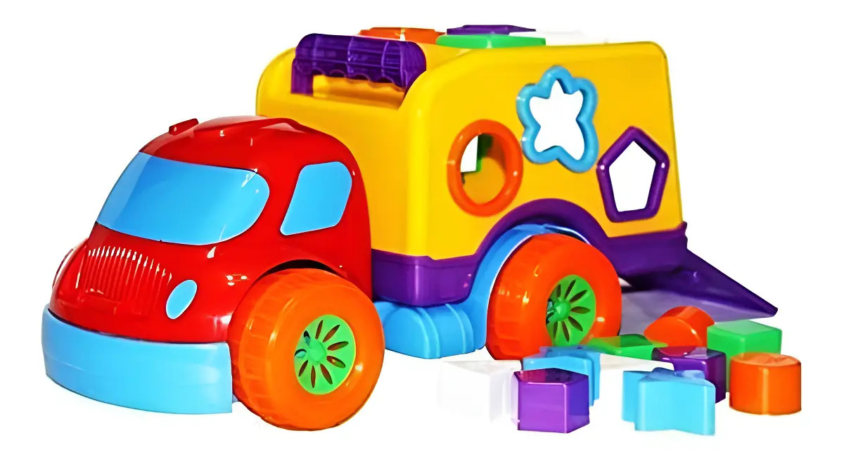 Brinquedo Didático Infantil de Encaixar Caminhão - Divertoys