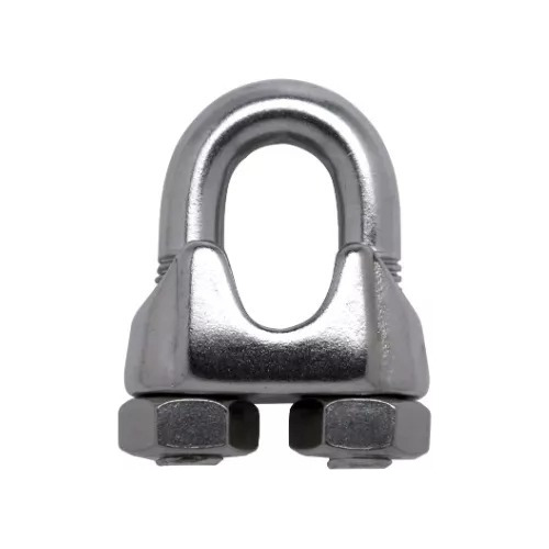 10 Unid Clips Grampo Inox P/ Cabo De Aço - 3/4 (19mm) Polido