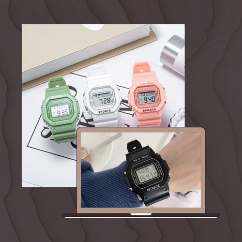 N Reloj Deportivo Digital Led Impermeable De Pulsera Unisex