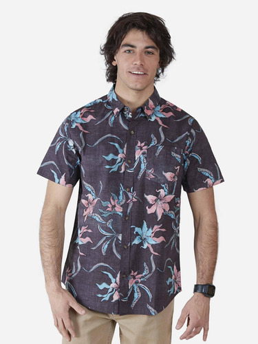 Camisa Hombre 5c902-mv22 Negro Maui And Sons