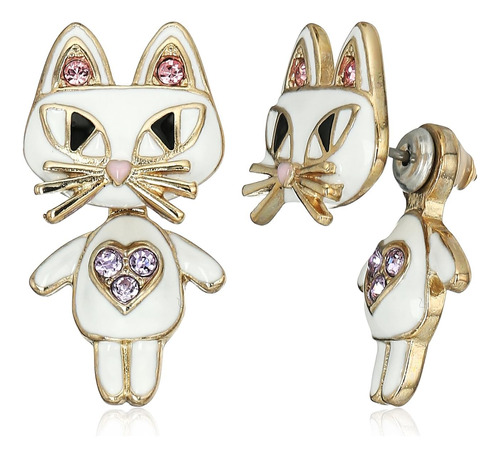 Pendientes Delanteros Traseros De Gato Betsey Johnson