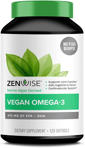 Omega 3 Epa Dha Vegano Algas Marinas X120 Zenwise