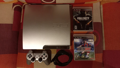 Consola Playstation 3 Slim Silver Edition 2 Juegos (no Sirve (Usado)