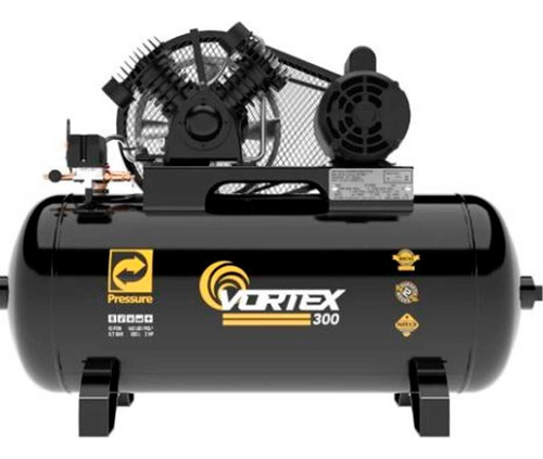 Compressor de ar elétrico Pressure Vortex 300 monofásica 100L 2hp 110V/220V preto