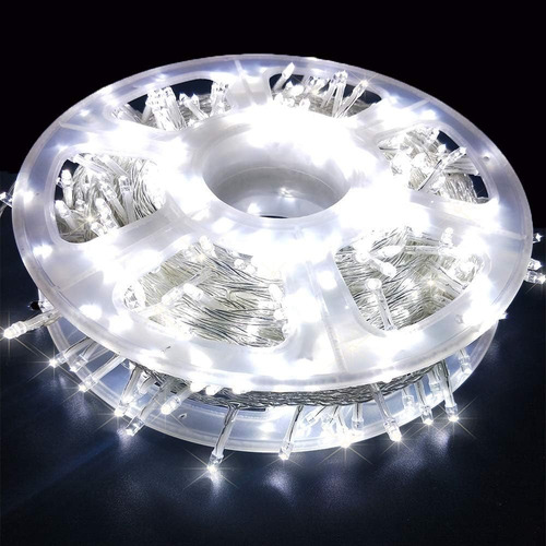 Luces Led Blanco Frio X1000, 100mt Cristal Decoracio Navidad