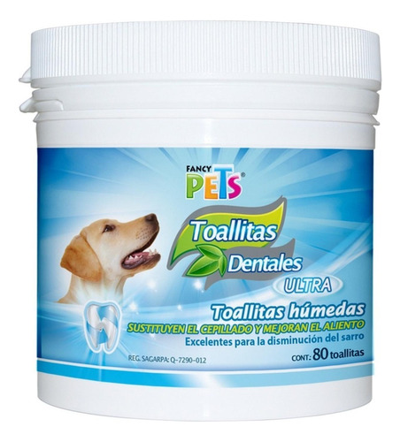 Toallas Dentales Para Perros 80 Toallitas