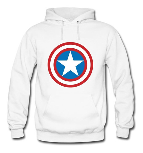 Buzo Capota Capitan America Hoodies Niño-adulto