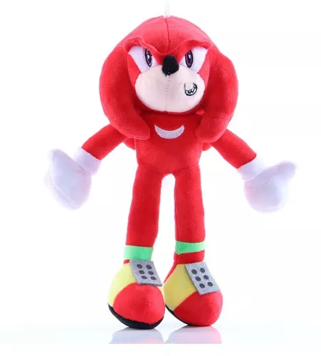 Pelúcia Turma Do Sonic Vermelho Ouriço Personagem Jogos Sega