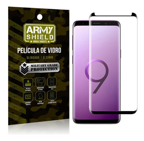 Película De Vidro Curvada Samsung S9 - Armyshield