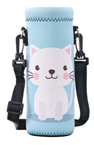 Funda Con Soporte P/ Botella Con Aislamiento 750ml Gato