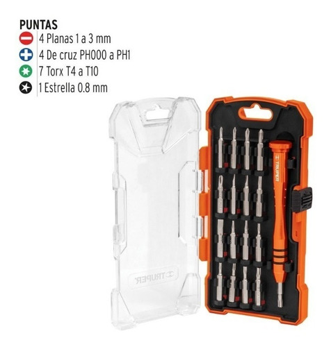 Imagen 3 de 7 de Herramienta Reparacion Celulares Truper Joy-17 16 Puntas E/g