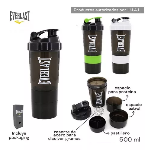 Vaso Batidor Shaker Everlast Mezclador 500ml Proteinas