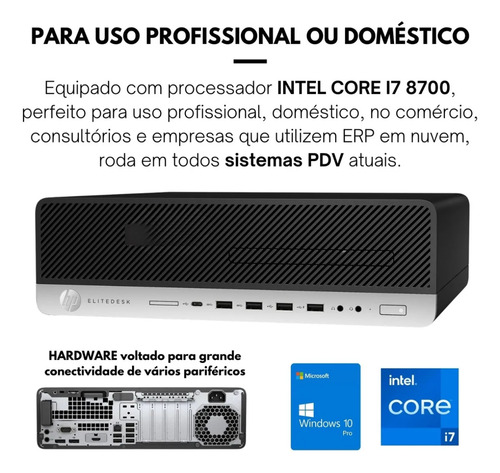Computador Pc Barato Automação Pdv Escritório I7 Ssd 256gb W (Recondicionado)