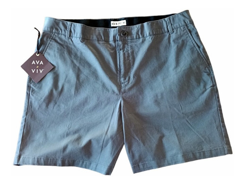 Imagen 2 de 7 de Short Bermuda Hombre Talles Grandes Jean Plus Size Gris