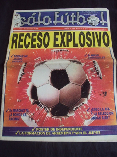 Revista Solo Futbol # 234 - Poster Independiente Campeon '89
