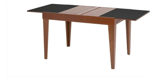 Mesa De Jantar Extensível 120x80cm Tampo De Vidro Paris