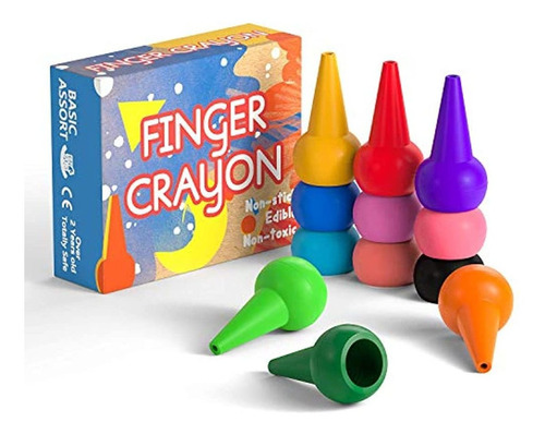 Gibot - Crayones Para Niños Pequeños, 12 Colores, Lápices