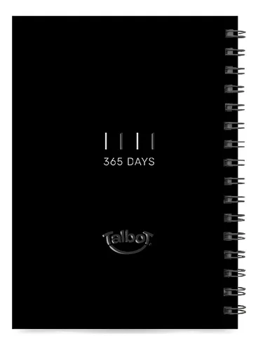 Agenda Talbot N°7 Esp. 304 Hjs Hello 2025 Portada Negro