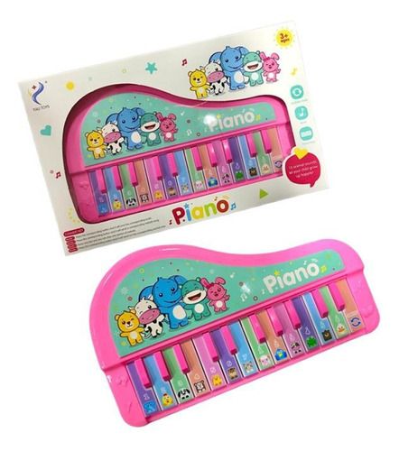 Piano Infantil Musical Colorido Animais 13 Sons