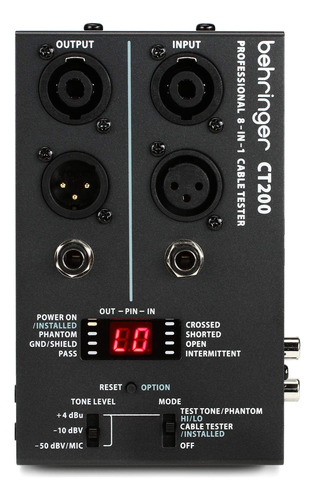 Behringer Ct200 - Probador De Cables 8 En 1 Controlado Por .