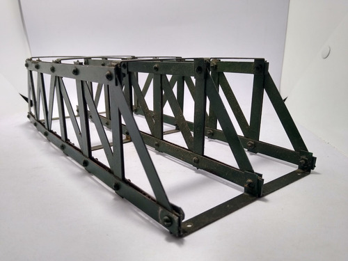 Imagen 3 de 9 de Nico Puente Doble 29cm Metal. Armado. Meccano? H0 (cpv 21)