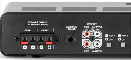 Amplificador Frahm Slim 2700 Óptico Com 2 Zonas De Áudio