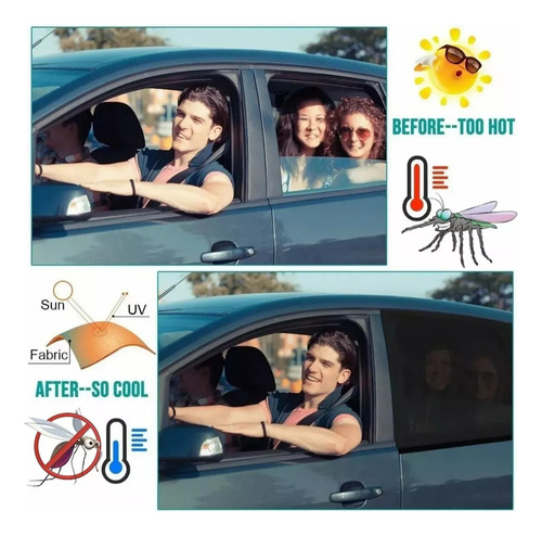 4 Lateral Ventana Cubre Sol Automotiv Cortains Parasol Coche