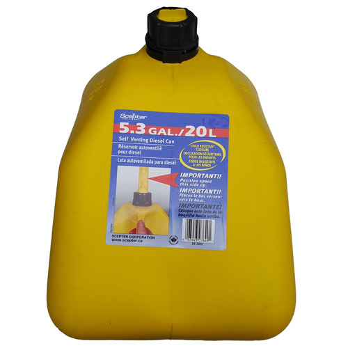 Bidón Plástico Combustible Diesel 20 Lts Pico Scepter Canada