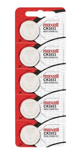 Pack 5 Pilas De Litio Maxell Cr2032 3v