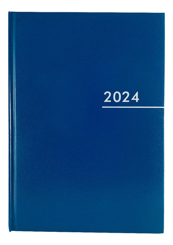 Agenda Diária Azul A5 Grande Executiva Anual 2024 Cor da capa Azul-escuro