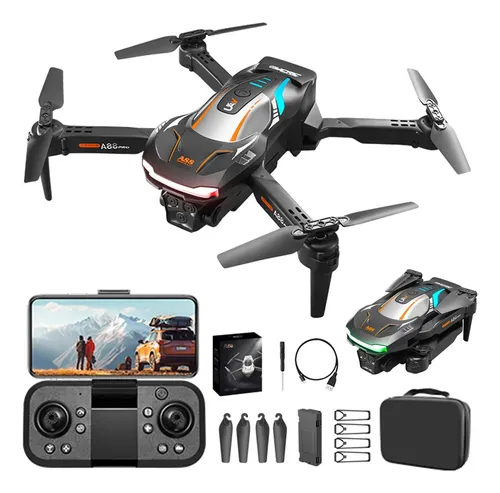 Dron Con Doble Camara Profesional Fpv Fotos Y Video A88 Pro Negro