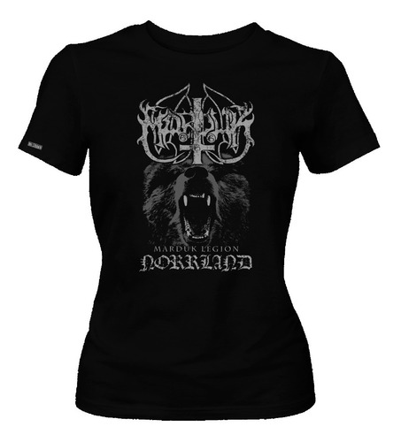 Camiseta Marduk Legion Cruz Invertida Banda Rock Mujer Dbo
