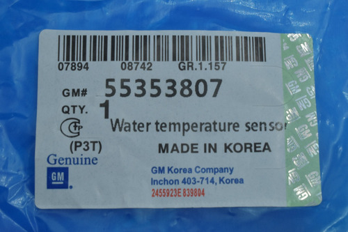 Sensor Temperatura Chevrolet Cruze Sonic Trax 55353807