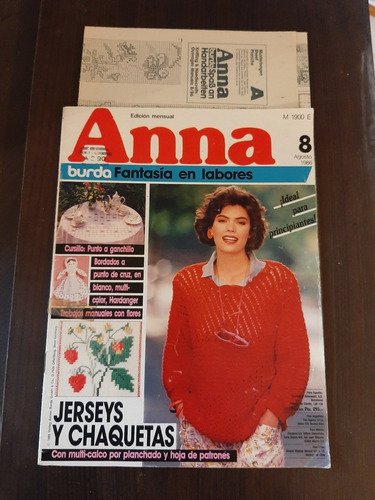 Revista Anna De Burda 1986 Num 8  Fantasía En Labores Moldes