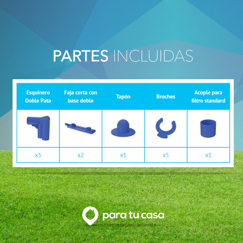 Pileta Pelopincho 5500 Lt + Base Y Cubre Pileta + Bomba