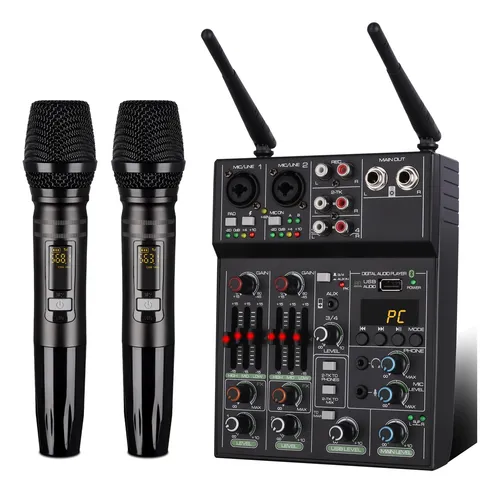 comprar Mezclador De Audio Profesional Con Micrófono Inalámbrico,
